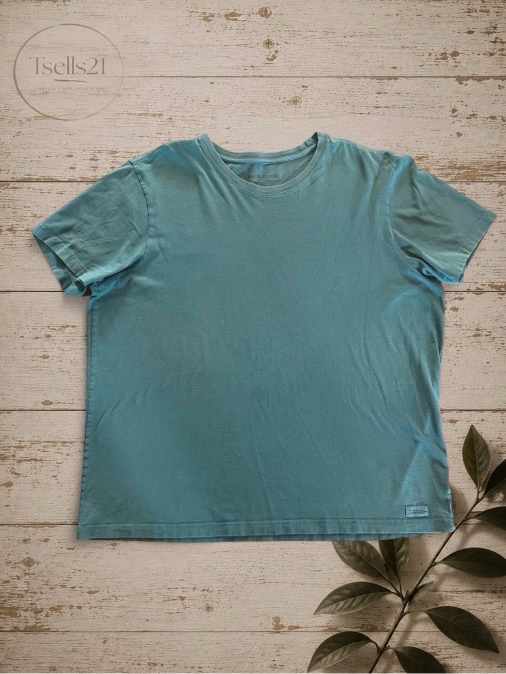 Life is Good Green Classic Crewneck Tee - Size XXL
